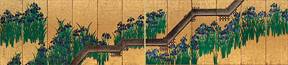 『八橋図屏風』 尾形光琳筆 高精細複製品 京都文化協会